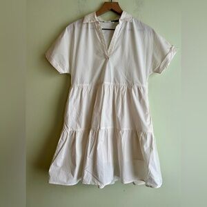 THML Tiered Cotton Short Babydoll Dress